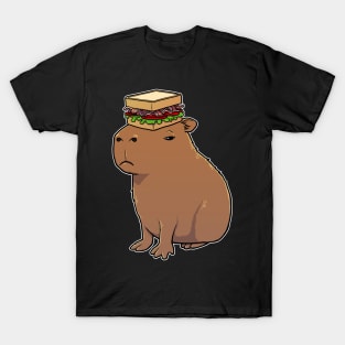 Capybara with a BLT Sandwich on its head T-Shirt